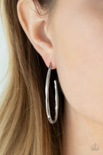 Load image into Gallery viewer, Totally Hooked - Silver Hoop Earrings Paparazzi Accessories
