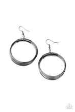 Load image into Gallery viewer, Urban-Spun - Black Earrings Paparazzi Accessories