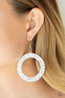 PRIMAL Meridian - Silver Earrings Paparazzi Accessories