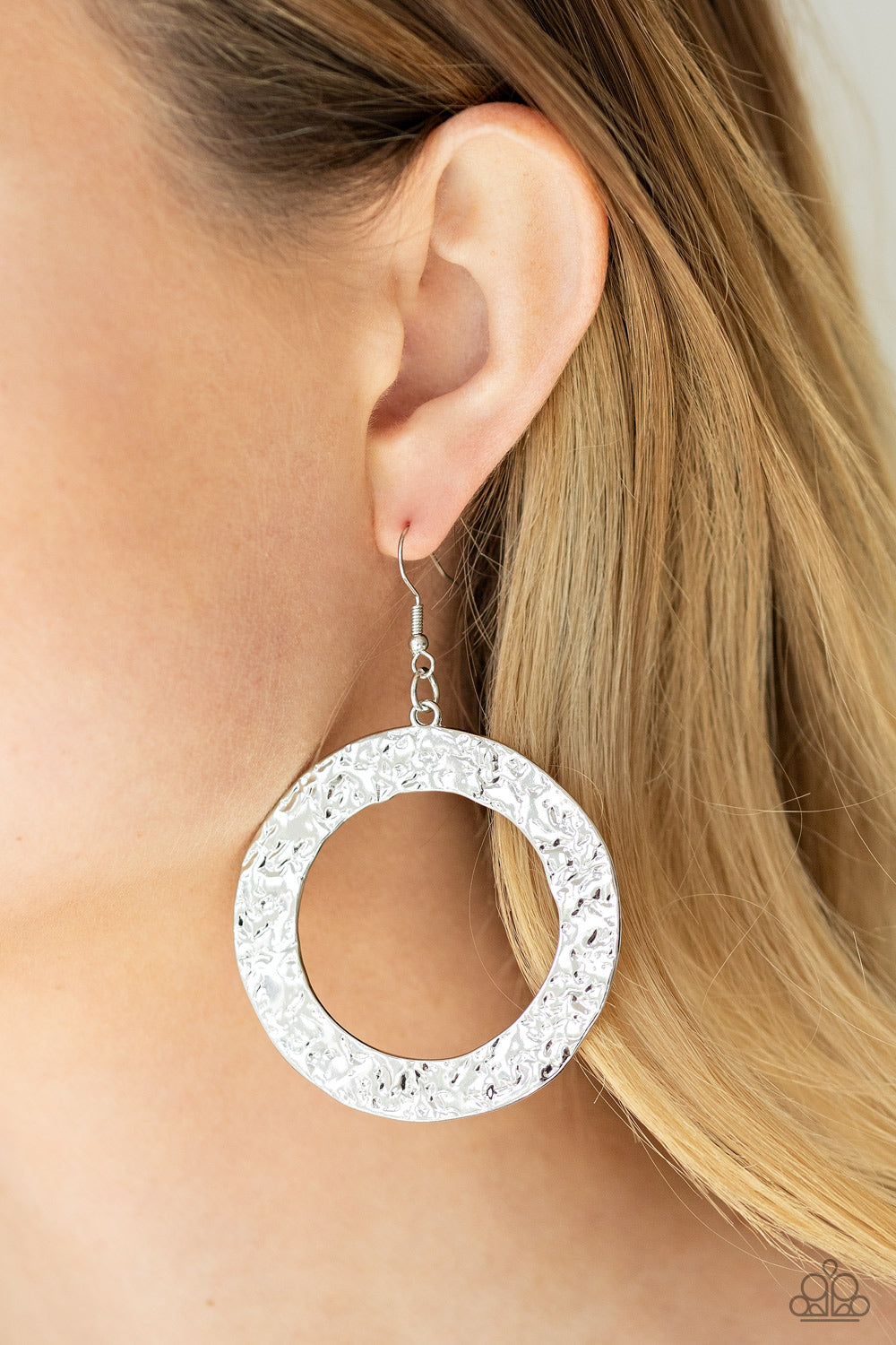 PRIMAL Meridian - Silver Earrings Paparazzi Accessories