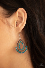 Load image into Gallery viewer, Castle Collection - Blue Earrings Paparazzi Accessories