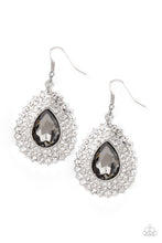 Load image into Gallery viewer, Exquisitely Explosive - Silver Rhinestone Earrings Paparazzi Accessories
