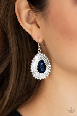 Exquisitely Explosive - Blue Earrings Paparazzi Accessories