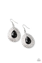 Load image into Gallery viewer, Exquisitely Explosive - Black Rhinestone Earrings Paparazzi Accessories