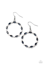 Load image into Gallery viewer, Crystal Circlets - Blue Rhinestone Earrings Paparazzi Accessories
