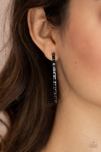 Load image into Gallery viewer, Grungy Grit - Black Earrings Paparazzi Accessories