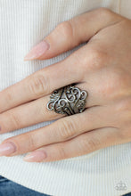 Load image into Gallery viewer, Voluptuous Vines - Black Gunmetal Ring Paparazzi Accessories