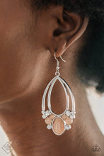 Load image into Gallery viewer, Look Into My Crystal Ball Orange Earrings Paparazzi Accessories