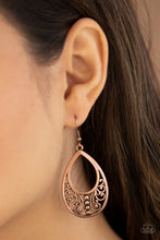 Load image into Gallery viewer, Stylish Serpentine - Copper Earrings Paparazzi Accessories