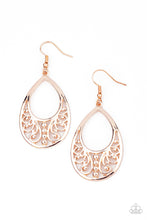 Load image into Gallery viewer, Stylish Serpentine - Rose Gold Earrings Paparazzi Accessories