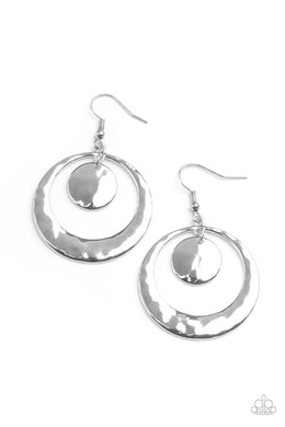 Rounded Radiance - Silver Earrings Paparazzi Accessories
