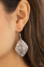 Load image into Gallery viewer, Flauntable Florals - Silver Earrings Paparazzi Accessories