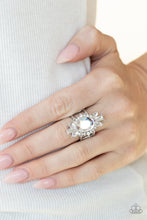 Load image into Gallery viewer, Icy Icon - White Rhinestone Ring Paparazzi Accessories