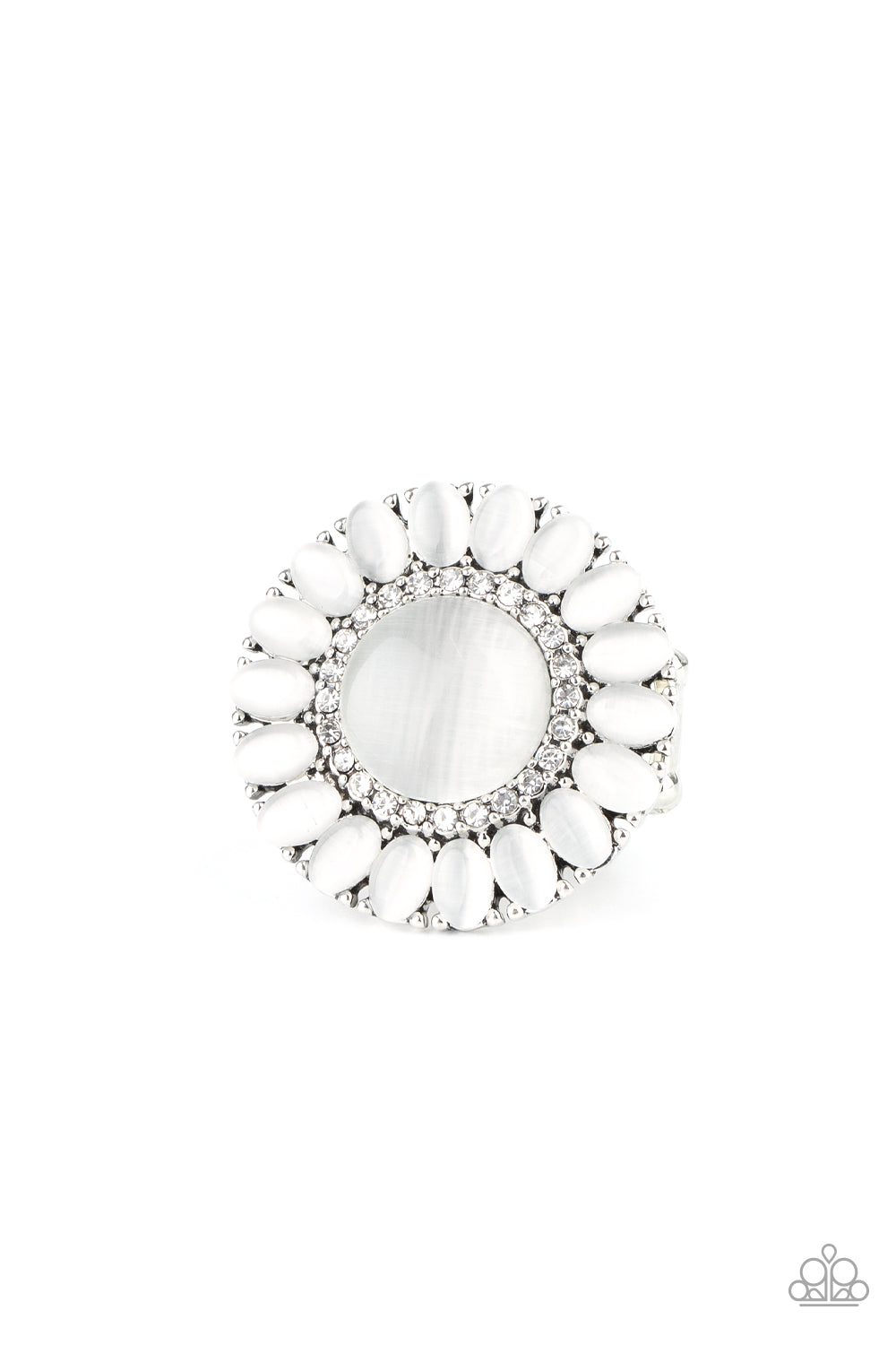 Elegantly Eden - White Ring Paparazzi Accessories