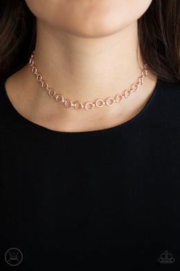 Insta Connection - Rose Gold Necklace Paparazzi Accessories