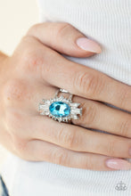 Load image into Gallery viewer, Icy Icon - Blue Rhinestone Ring Paparazzi Accessories