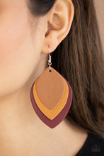 Load image into Gallery viewer, Light as a LEATHER - Red Earrings Paparazzi Accessories