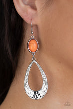 Load image into Gallery viewer, Badlands Baby - Orange Earrings Paparazzi Accessories