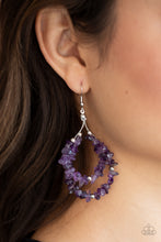 Load image into Gallery viewer, Canyon Rock Art - Purple Earrings Paparazzi Accessories