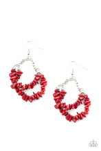Load image into Gallery viewer, Rainbow Rock Gardens Red Stone Earrings Paparazzi Accessories