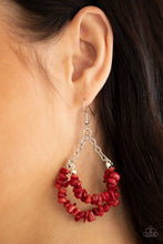 Load image into Gallery viewer, Rainbow Rock Gardens Red Stone Earrings Paparazzi Accessories