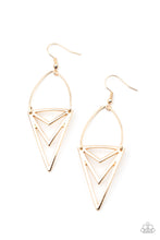 Load image into Gallery viewer, Proceed With Caution - Gold Earrings Paparazzi Accessories