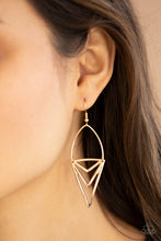 Load image into Gallery viewer, Proceed With Caution - Gold Earrings Paparazzi Accessories