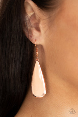 The Drop Off - Copper Earrings Paparazzi Accessories