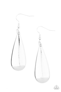 The Drop Off - Silver Earrings Paparazzi Accessories