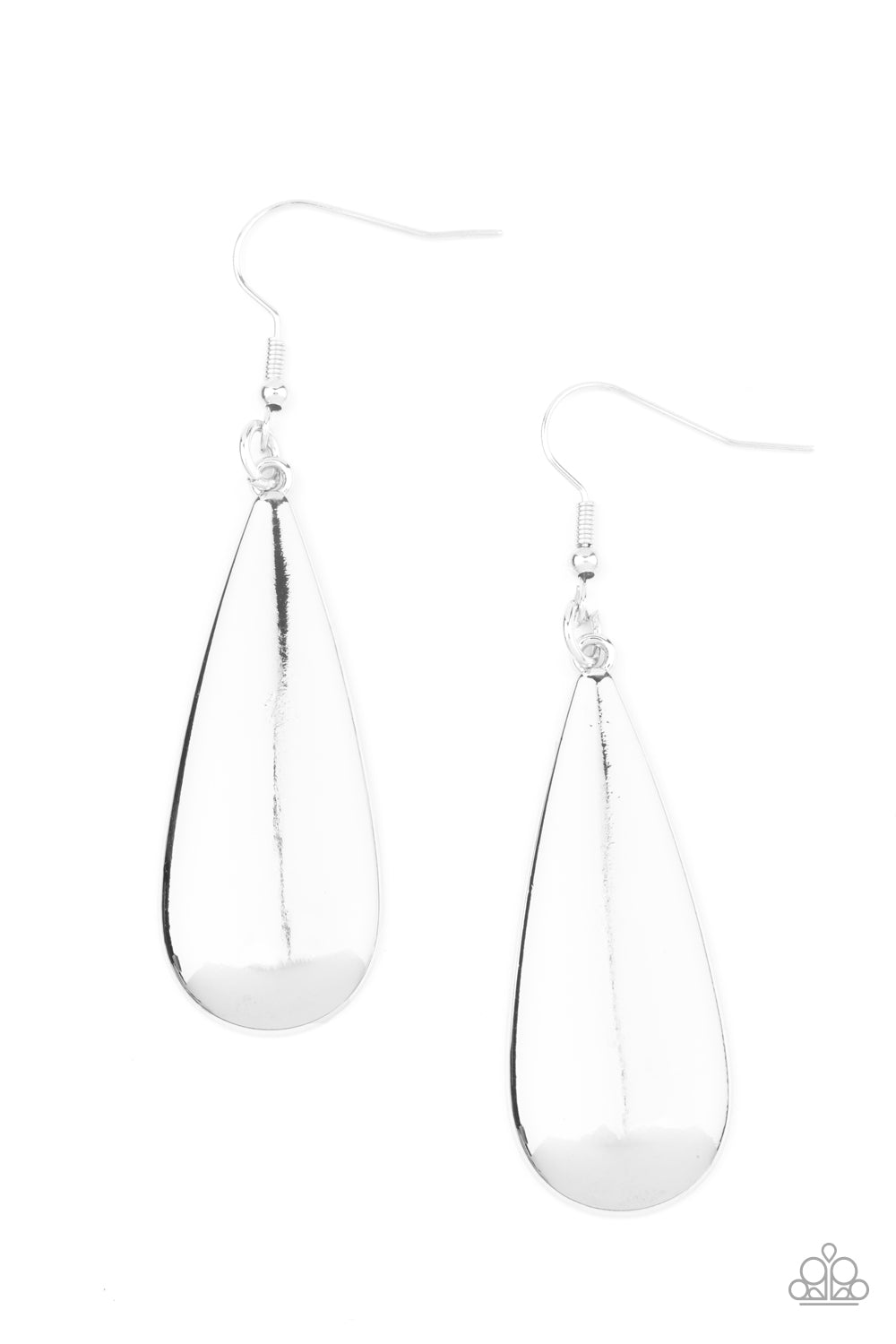 The Drop Off - Silver Earrings Paparazzi Accessories