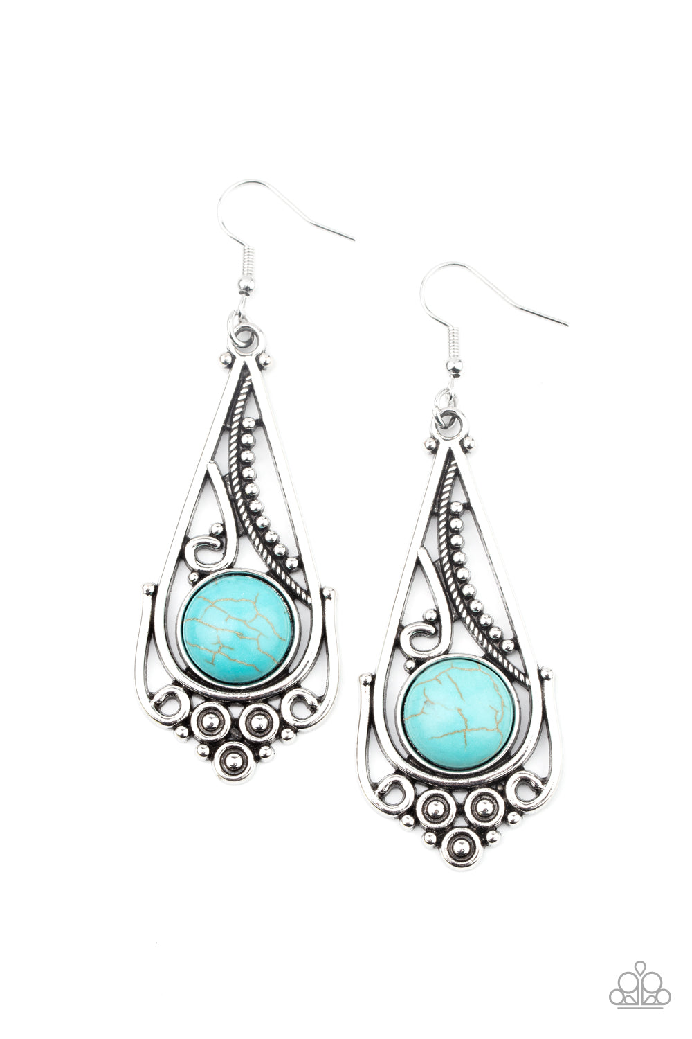 Canyon Climate - Blue Earrings Paparazzi Accessories