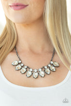 Load image into Gallery viewer, Extra Enticing - Black Gunmetal Rhinestone Necklace Paparazzi Accessories