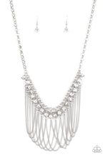 Load image into Gallery viewer, Flaunt Your Fringe - White Necklace Paparazzi Accessories