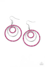 Load image into Gallery viewer, Bodaciously Bubbly - Pink Rhinestone Earrings Paparazzi Accessories