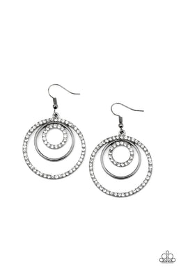 Bodaciously Bubbly - Black Earrings Paparazzi Accessories