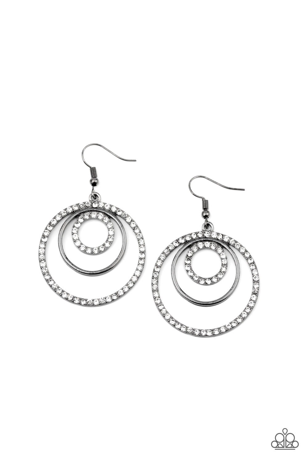 Bodaciously Bubbly - Black Earrings Paparazzi Accessories