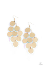 Load image into Gallery viewer, Sequin Seeker - Sequin Gold Earrings Paparazzi Accessories