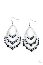Load image into Gallery viewer, Break Out In TIERS - Blue Earrings Paparazzi Accessories