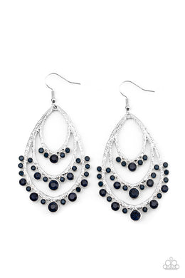 Break Out In TIERS - Blue Earrings Paparazzi Accessories