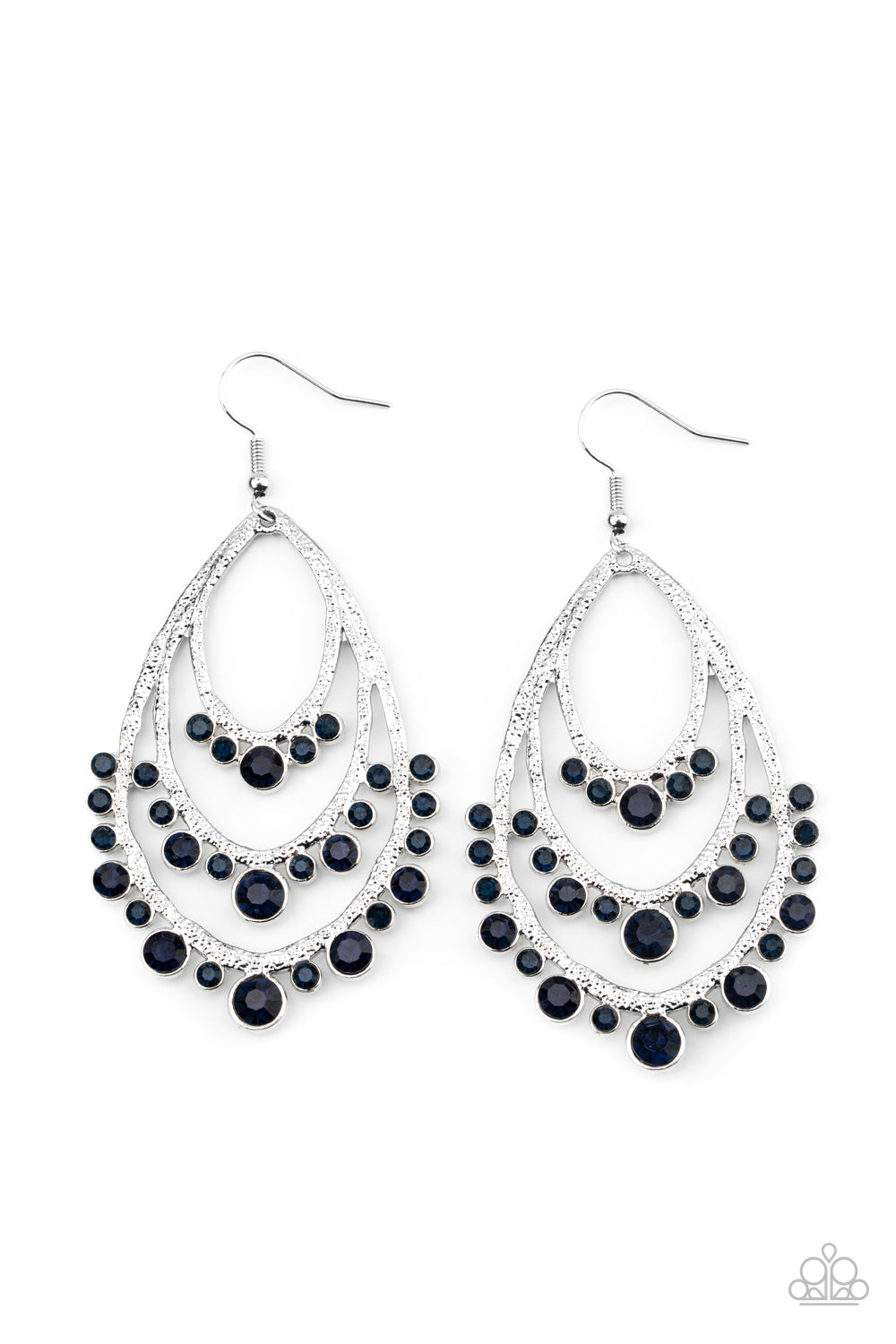 Break Out In TIERS - Blue Earrings Paparazzi Accessories