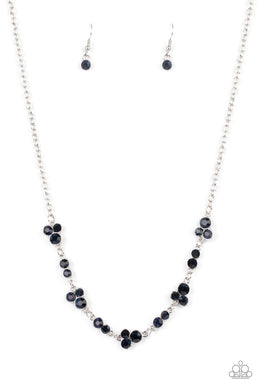 Gorgeously Glistening - Blue Rhinestone Necklace Paparazzi Accessories