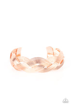 Load image into Gallery viewer, Woven Wonder - Copper Cuff Bracelet Paparazzi Accessories