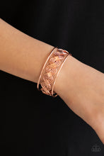 Load image into Gallery viewer, WEAVE An Impression - Copper Cuff Bracelet Paparazzi Accessories
