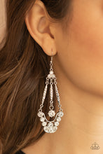 Load image into Gallery viewer, High-Ranking Radiance - White Rhinestone Earrings Paparazzi Accessories