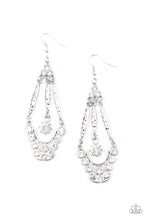 Load image into Gallery viewer, High-Ranking Radiance - White Rhinestone Earrings Paparazzi Accessories