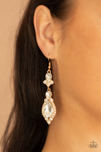 Load image into Gallery viewer, Fully Flauntable - Gold Earrings Paparazzi Accessories