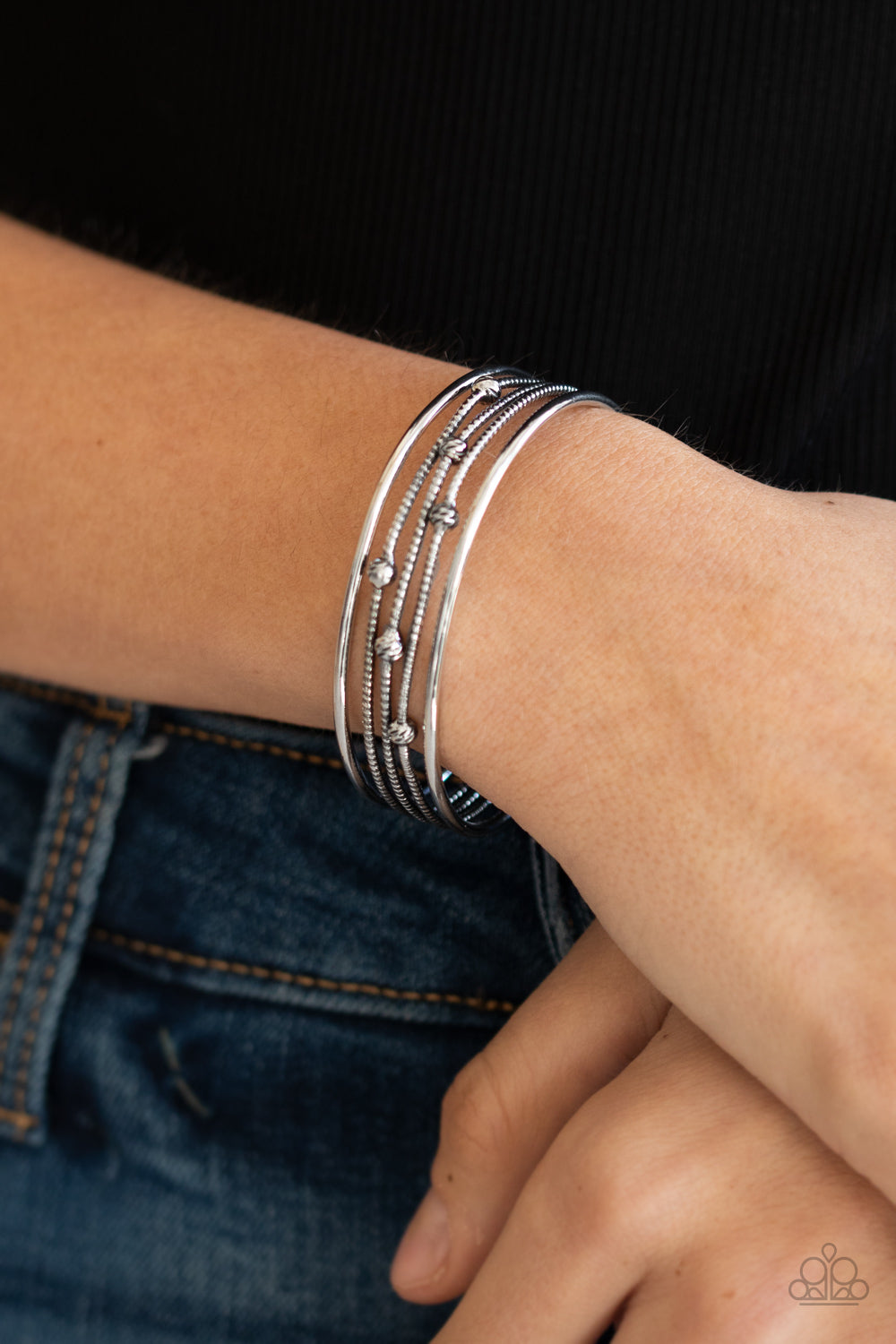 Extra Expressive - Silver Bracelet Paparazzi Accessories