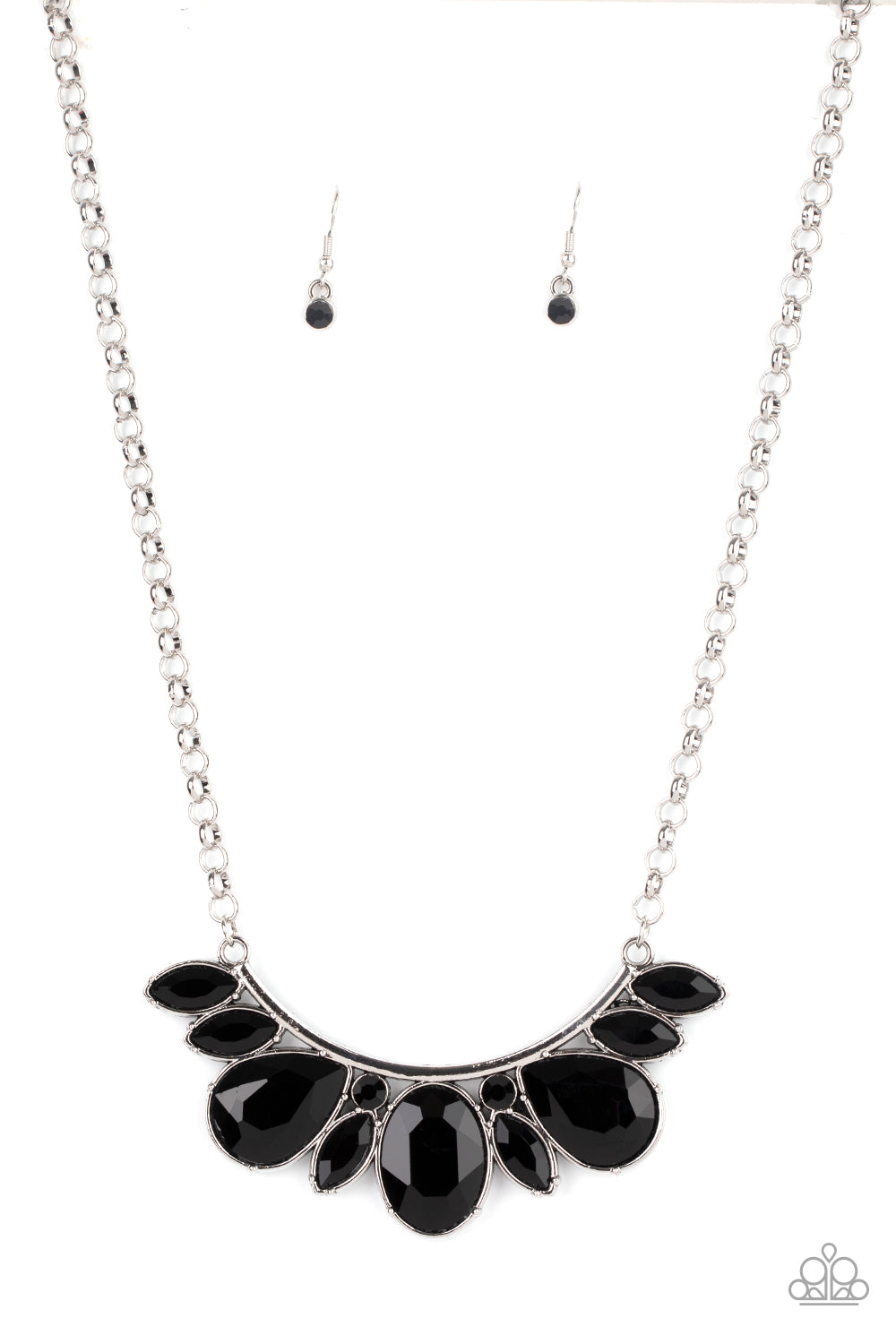 Never SLAY Never - Black Rhinestone Necklace Paparazzi Accessories