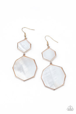 Vacation Glow - Rose Gold Earrings Paparazzi Accessories