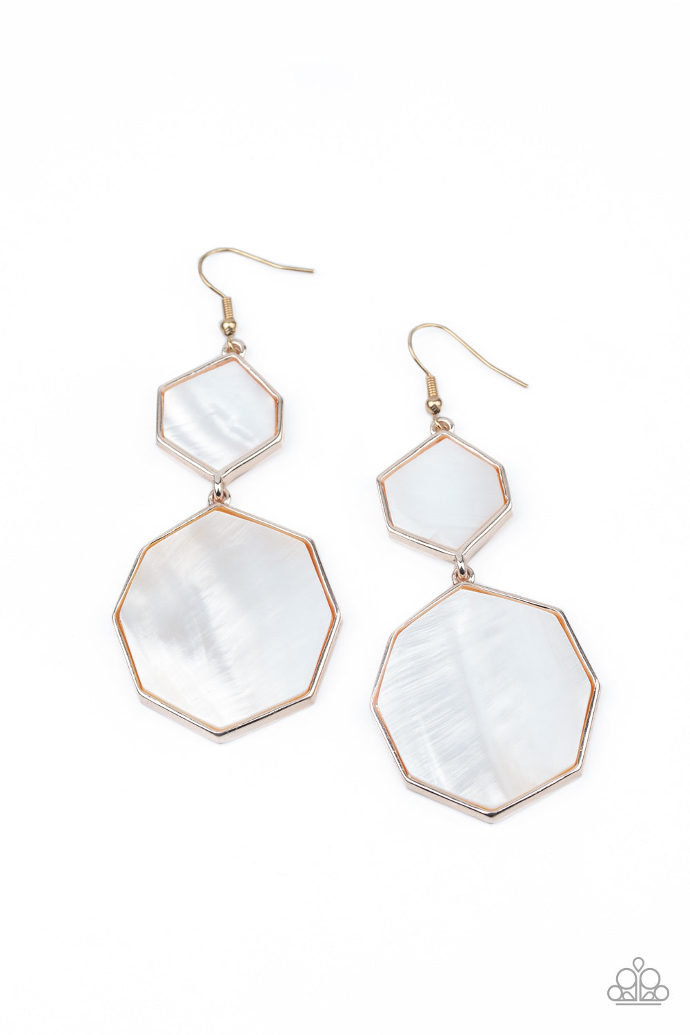 Vacation Glow - Rose Gold Earrings Paparazzi Accessories